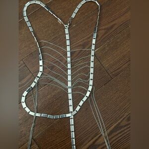Silver and Black Chain Body Harness